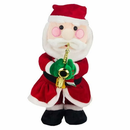 Electric Santa Claus Christmas Hat Music Stuffed Doll Plush Toy Christmas Gift Children's Gift