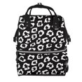 thumbnail image 1 of Fotbe Black Leopard Mochila Maternidad - Lona de Sarga Impermeable, Mochila de Pañales de Gran Capacidad con Múltiples Bolsillos y Correas Ajustables, 1 of 6