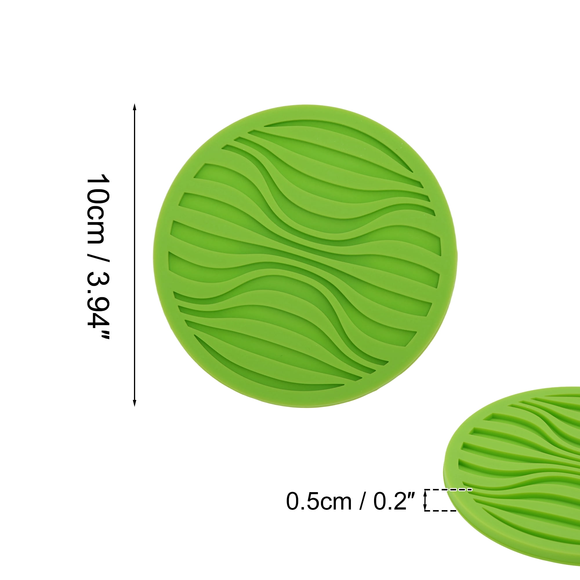 Unique Bargains Water Repellent Wave Drink Coaster Set Green