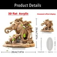 thumbnail image 3 of BKER Adorable 2D Elephant Acrylic Decoration Tabletop & Garden Ornament, 3 of 5