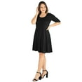 thumbnail image 3 of 24/7 Comfort Appare Elbow Sleeve Knee Length Dress, 3 of 4