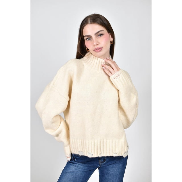 Sueter de cuello alto Roman Fashion /Juvenil, 12698 (Beige) beige G