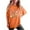 Orange, variant on Trendy Summer Tops Y2K Womens Tops Short Sleeve V Neck Cotton Womens Blouses Dressy Casual Short Sleeve Cute Oversized T Shirts For Women Gym