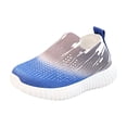 thumbnail image 2 of HTHLVMD Gradient Knit Slip On Sneakers, Toddler Kid's Gradient Knit Slip On Sneakers Comfortable Lightweight Running Flats Casual Preschool Sports Trainers Shoes, Royal Blue 10C, 2 of 5