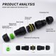 thumbnail image 1 of CARBONLIKE Juego De 2 Cajas De Conexiones Estancas Ip68 - Enchufe M20 De 2 Pines - Cable, 1 of 2
