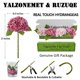 thumbnail image 3 of Flores Artificiales Hortensias YalzoneMet Real Touch 54 cm 4 Piezas, 3 of 9