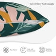 thumbnail image 6 of LNWH Green Vintage Leaf Texture Throw Pillow Covers, Square Soft Linen Decorative Pillow Cases, 18"x18", 6 of 8