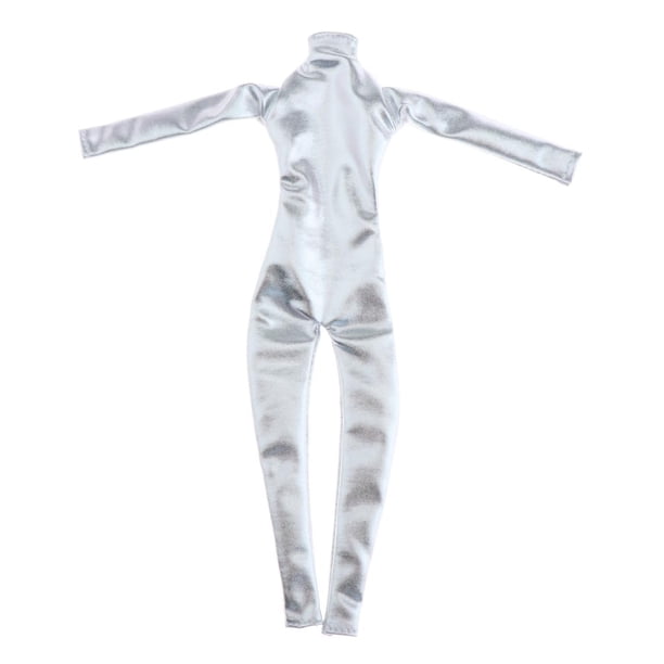 Figura de acción a escala 1/6, mono de trabajo para mujer, color negro/plateado. Plata