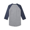 thumbnail image 3 of Ma Croix Tri Blend Raglan 3/4 Sleeve Baseball Jersey T-Shirt S-2XL, 3 of 6