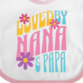 thumbnail image 4 of Inktastic Nana and Papa Love Me Retro Flowers Girls Baby Bib, 4 of 4