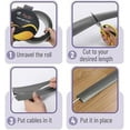thumbnail image 4 of Bates- Floor Cord Cover, 6ft Cable Cover, Gray, Cord Cover Floor Cable Cover, Cord Protector, Cord Hider Floor, Extension Cord Cover, Cable Cover Floor, Cable Floor Cover, Cable Covers for Cords Gray, 4 of 5