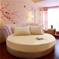 thumbnail image 4 of Four-Piece Set Four Pieces Beddings Cotton Solid Color Round Bed Sheet Red A, 4 of 9
