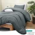 thumbnail image 3 of Juego de fundas de edredón Utopia Bedding, 2 piezas, 1 o 2 camas, XL, color gris, 3 of 8