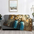 thumbnail image 2 of Fotbe Rustic Daisy Mason Jars Manta de Franela con Estampado, Manta Ultrasuave para Cama, Sofá, Auto, Hipoalergénica y Antibolitas-80"x60", 2 of 6