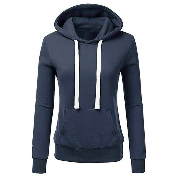 Sudadera de manga larga con bolsillo con capucha para mujer y mujer Fridja ghj987+2863