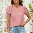 thumbnail image 5 of Scyoekwg Women Tops Trendy Trendy Going Out Tops Loose Womens Summer Fashion Short Sleeve Cute T Shirts Ladies Blouses Dressy Casual, 5 of 5