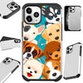 thumbnail image 1 of Compatible with iPhone 13 Mini Hybrid Fusion Guard Phone Case Cover (Cute Puppy Dogs), 1 of 1
