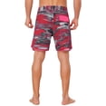 thumbnail image 3 of INSPIRAR CHIC Pantalones Cortos de Playa para Hombre de Verano con Cintura Elástica y Cordón de Color 30 Rojo Oscuro, 3 of 5