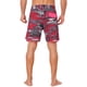 thumbnail image 3 of INSPIRAR CHIC Pantalones Cortos de Playa para Hombre de Verano con Cintura Elástica y Cordón, Bloque de Color 32 Rojo Oscuro, 3 of 5