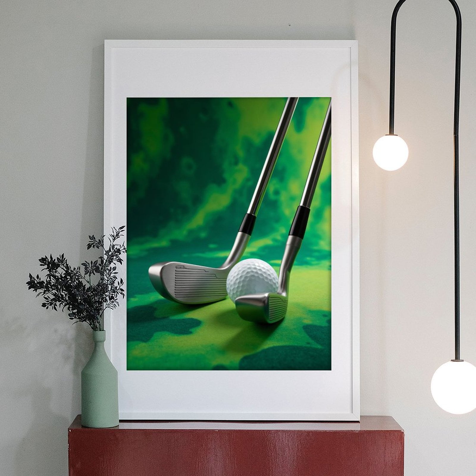 Diamond Art Kit for Adults, Golf Clubs And Ball On Green Diamond Painting for Adults Beginners, DIY Diamond Art Painting Kits, 5D Diamond Painting Crafts for Home Decor 12x16 Frameless