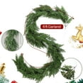 thumbnail image 2 of TETOU 6ft Christmas Cypress Garlands Realistic Christmas Norfolk Pine Garland Real Touch Greenery Garland for Holiday Mantle Fireplace Porch Stairs Railing Table Centerpieces Winter Decorations, 2 of 6
