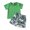 Green, variant on Baby Boy Outfit Kids Summer Clothes Children's Cotton Elastic Printed Short-sleeved Sports 3 6 12 18 24 Months 3T Pajama Set Infant Clothing 2PCS