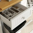 thumbnail image 5 of JassmiPkwy Trash Cabinet Tilt-Out,10 Gallon Farmhouse Laundry Hamper Cabinet w/1 Drawers,Hidden Wooden Trash Can Cabinets with Storage Basket for Kitchen-White, 5 of 7