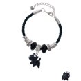 thumbnail image 2 of Delight Jewelry Resin Black Bull Terrier Dog Granddaughter Celtic Knot Leather Bead Bracelet, 7"+2" Extender, 2 of 4