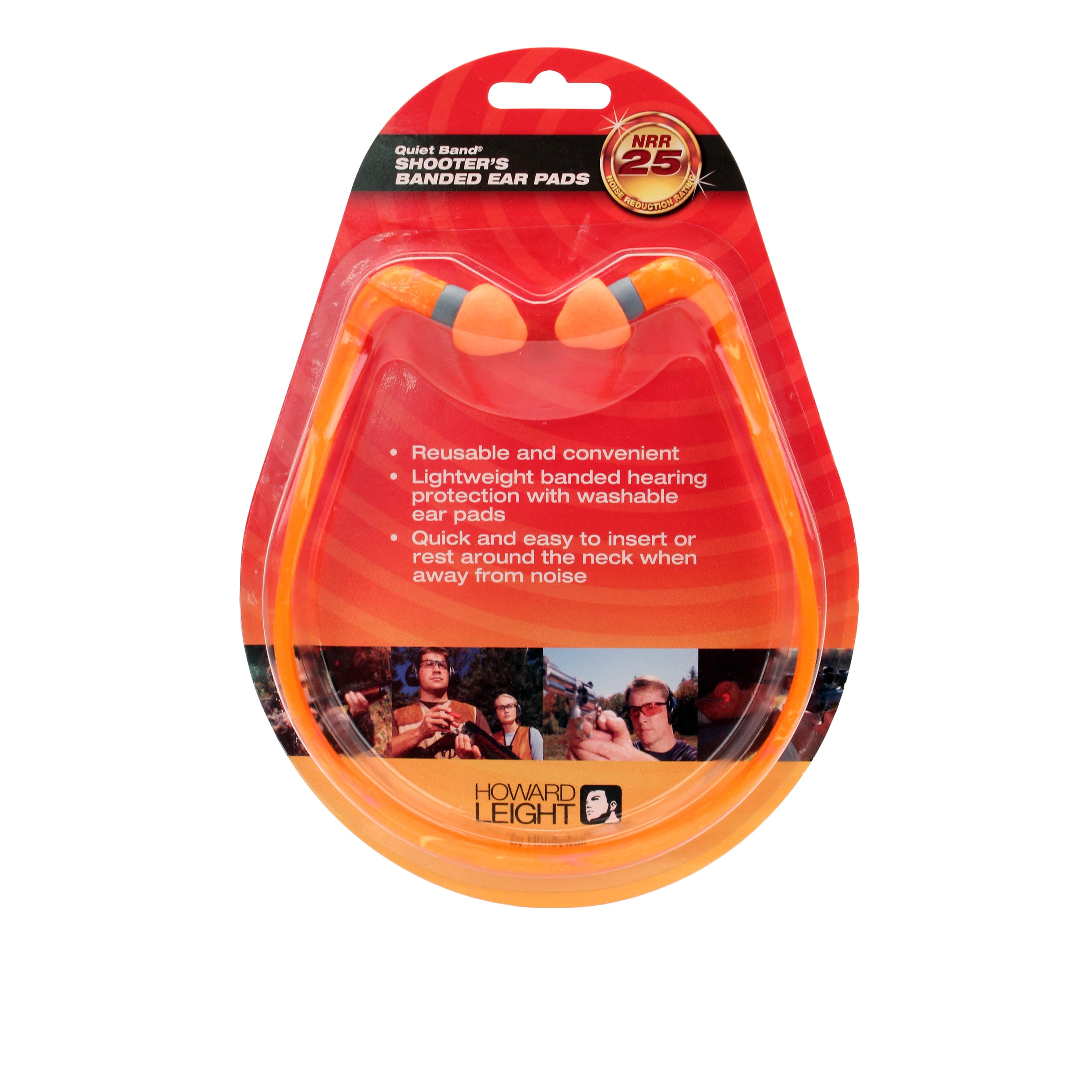 HOWARD LEIGHT MULTIPLE USE QUIET BAND EARPLUGS 25 DB ORANGE
