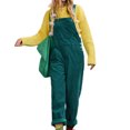 thumbnail image 2 of Women's Adjustable Straps Loose Bib Corduroy Jumpsuit Casual Jumpsuit with Pockets, 2 of 3