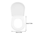 thumbnail image 2 of HEMOTON Traditional Toilet Seat Cover U Shaped Stainless Steel Hinge PP Toilet Cover Plate Bathroom Toilet Lid for Home Hotel, 2 of 8