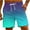 A Multicolor shorts for Men, variant on Mens Trends Swim Trunks Elastic Waist Lace-up Bathing Suits Holiday Beach Pants Summer Swimwear Gradient Color Print Trousers Board Shorts Multicolor M