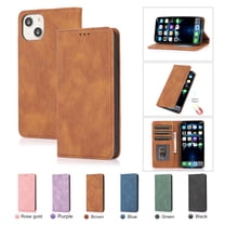 Premium Case for iPhone 15 Plus, Vintage PU Leather Wallet Case RFID Blocking Card Slot Kickstand Strong Magnetic Closure Shockproof TPU Interior Flip Folio Classic Book Case For iPhone 15 Plus,Brown