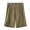 thumbnail image 3 of toraway Male Summer Casual Solid Short Pant Button Short Trouser Pant Pocket Short Fashion Short XXL, 3 of 3