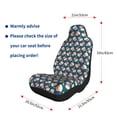 thumbnail image 4 of Naloa Popcorn With Glasses Car Seat Covers 2PCs Front Car Seat Covers Universal fit for Most Cars SUVs and Trucks - 1, 4 of 5