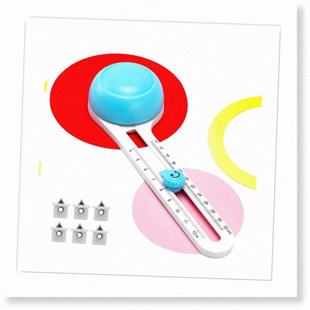 Crafty Circle Cuts: Precision Circular Rotary Cutter for Paper & Scrapbooking with 6 Blades