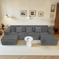 thumbnail image 5 of Modern U-Shaped Sectional Sofa, 4 Seaters Convertible Modular Couch With Chaise Lounge Living Room Office Apartment, No Assembly Required, 5 of 9