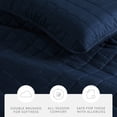 thumbnail image 4 of Noble Linens Navy Square Pattern Quilted Coverlet Set, Twin / Twin XL, 4 of 12