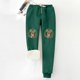 thumbnail image 3 of Pantalones de mezclilla Gibobby Mujer estampado navideño verde XL, 3 of 4