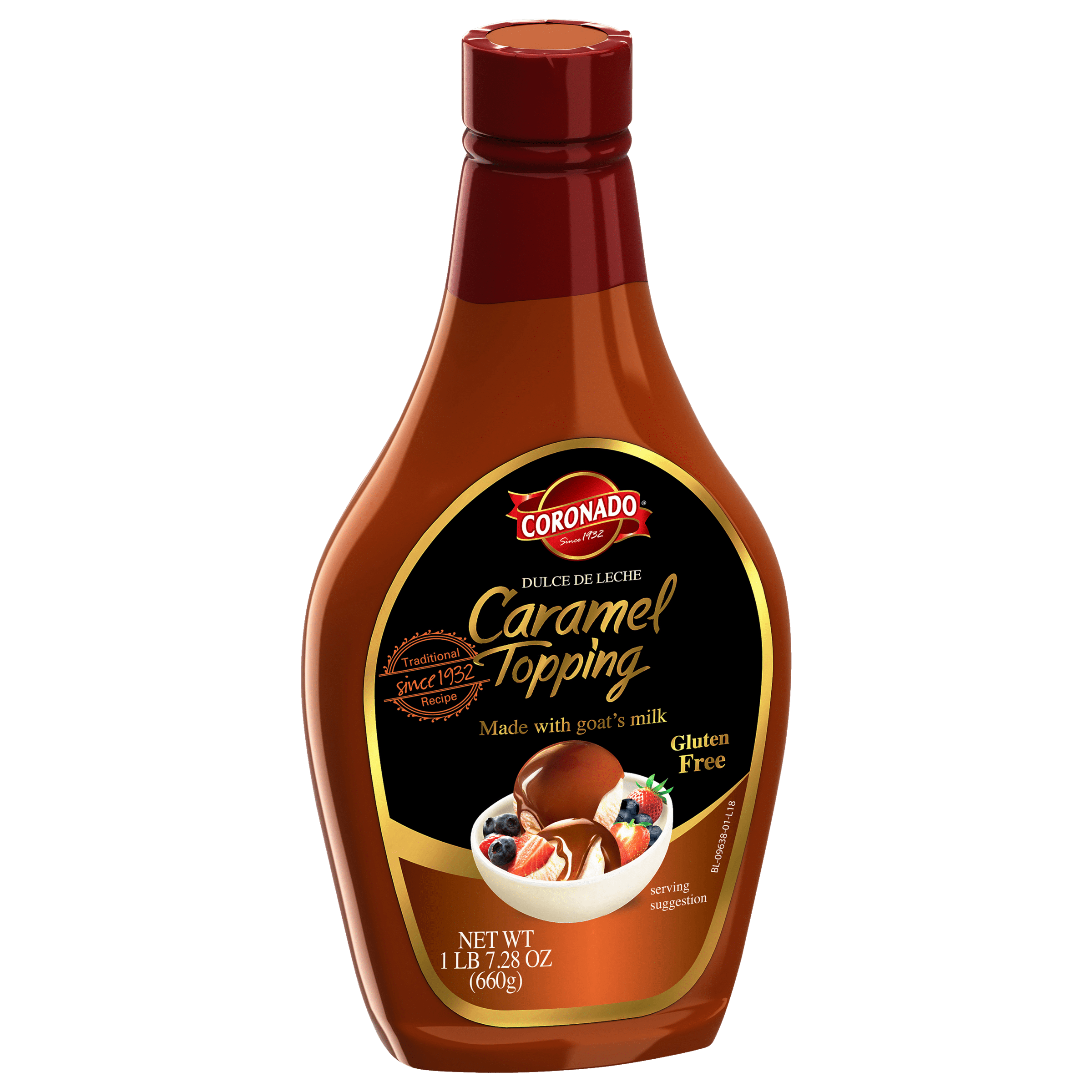 (3 pack) Coronado Cajeta Dulce De Leche Syrup Topping with Goat Milk, 23.28 oz Bottle
