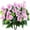 Pink, variant on Artificial Fake Flowers Topboutique Faux Impatiens Bouquet Flowers Fake Flowers for Outdoor Faux Bouquet for Flower Arrangement Apply to Home & Office Decor, 4 Pcs, White