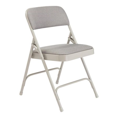Pemberly Row 29.5 Fabric Upholstered Folding Chair in Gray Stone (Set of 4)