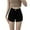 Black, variant on Uaswgudfs Women's High-Waisted Denim Shorts - Single Button & Pocket Accents with 4-5” Inseam for Casual Chic Black XS