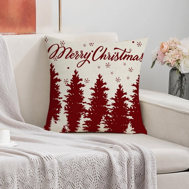 Christmas Pillowcase 18 X 18 Inch Character Pillow Cover Christmas Pillow Cover Christmas Pillow Decoration Sofa Pillow Home Bedhead Pillow