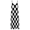 thumbnail image 6 of Black And White Checkered Pattern Sleeveless Dress Loose Women's Dress Dresses Luxury Evening Dresses, 6 of 9