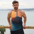thumbnail image 6 of KLL Lighthouse At Sunset Coast Print Men's Muscle Gym Workout Stringer Tank Tops Bodybuilding Fitness T-Shirts Tank Tops Men-XX-Large, 6 of 7