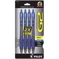 thumbnail image 5 of Pilot® G-2™ Retractable Gel Pens, Bold Point, 1.0 mm, Clear Barrels, Blue Ink, Pack Of 4, 5 of 5