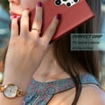 thumbnail image 5 of Njjex for Samsung Galaxy S22 Ultra（6.8"）Wallet Phone Case, Lanyard Flip Card Holder Slot Magnetic PU Leather Purse Kickstand Protective Case, Red, 5 of 7