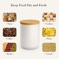 thumbnail image 4 of MALACASA LYDIA Ceramic Canisters Set with Airtight Lids, 80/40/20 oz Coffee Canisters Sets for the Kitchen, Large Jars for Flour,, 4 of 7