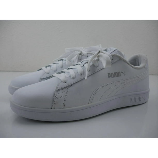 Men's sz 13 M PU & MA Smash V2 365215-07 Leather Lace-Up White Sneaker Casual Shoes